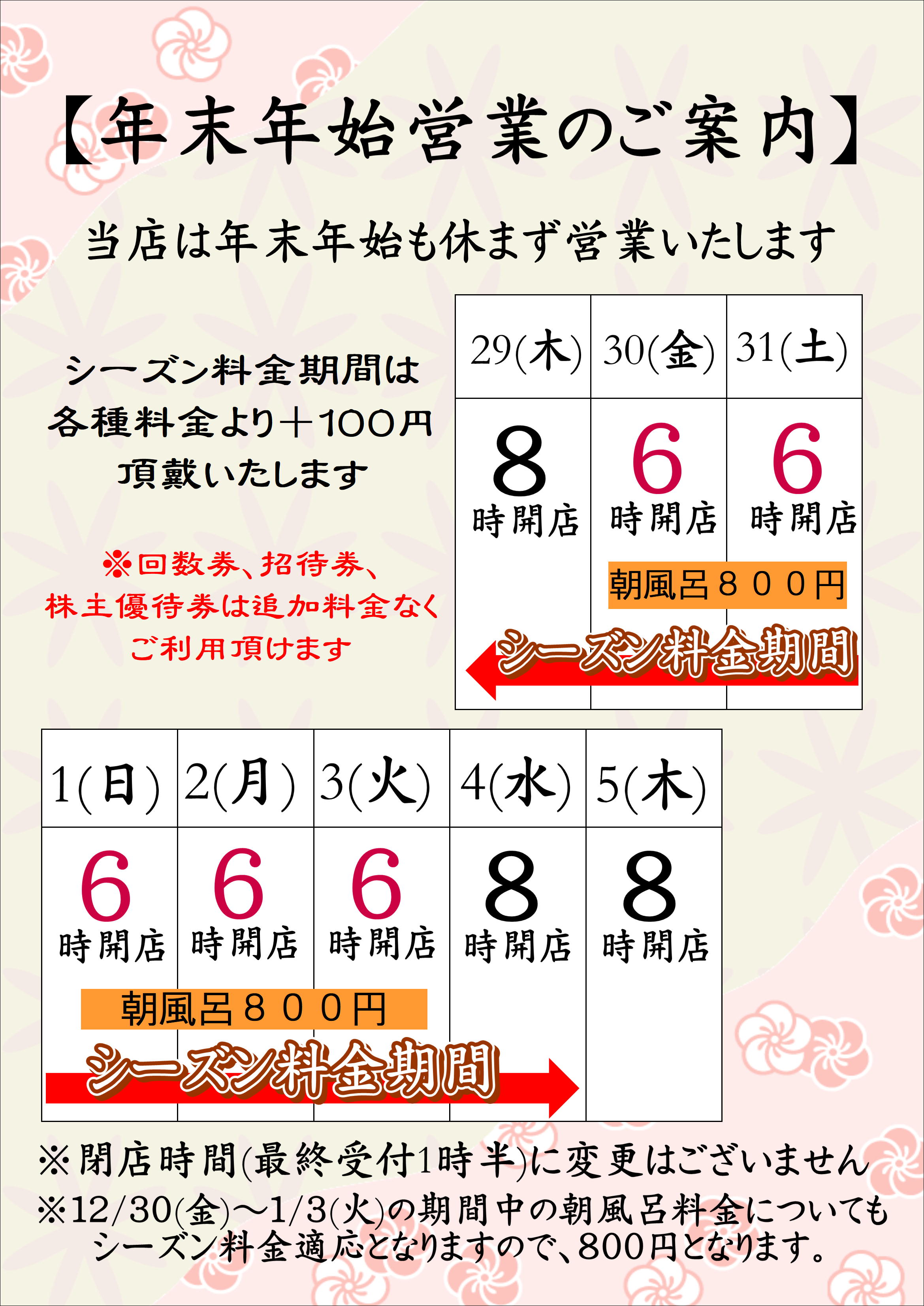 極楽湯 茨木店 回数券 22回